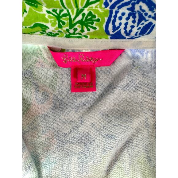 Lilly Pulitzer Skipper Popover UPF 50+ M Multi Cheek to Cheek 1/4 Zip Pullover - Picture 3 of 9